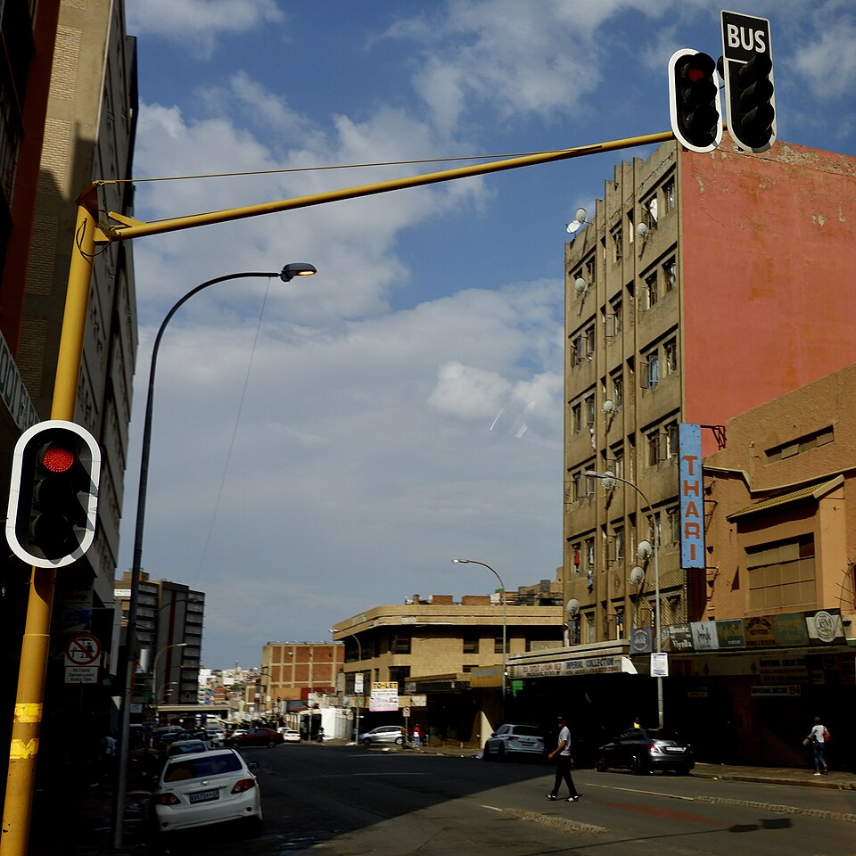 ヨハネスブルグの信号機と交差点